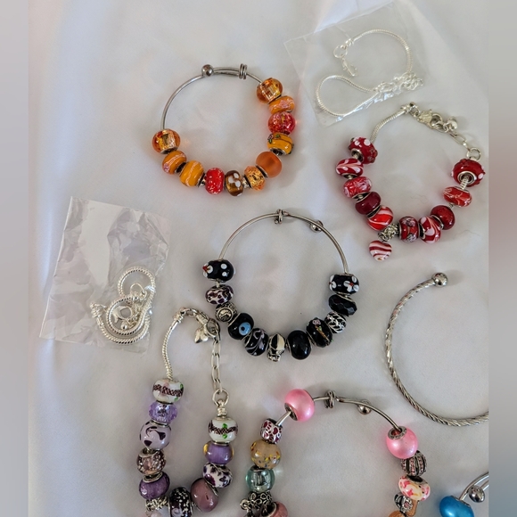 Bracelet and slider charms bundle, over 50 pieces! - Picture 6 of 6